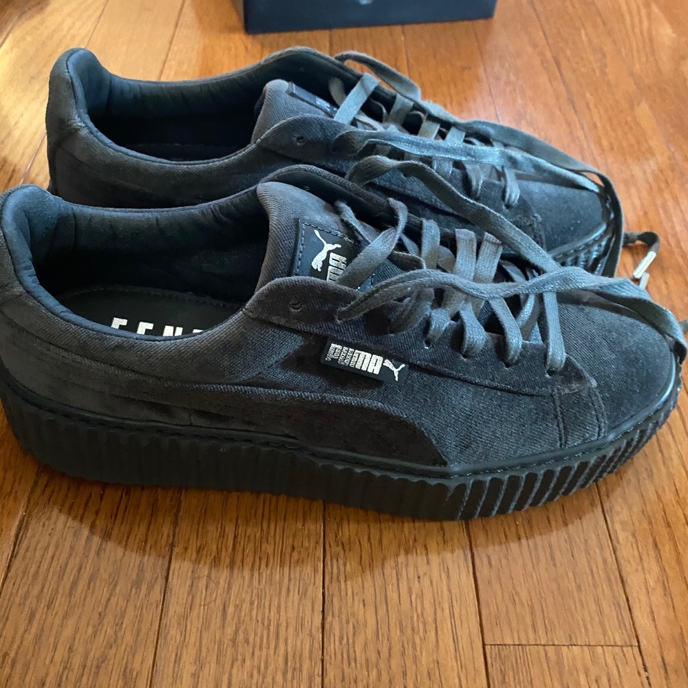 Fenty Gray velvet creepers size 9